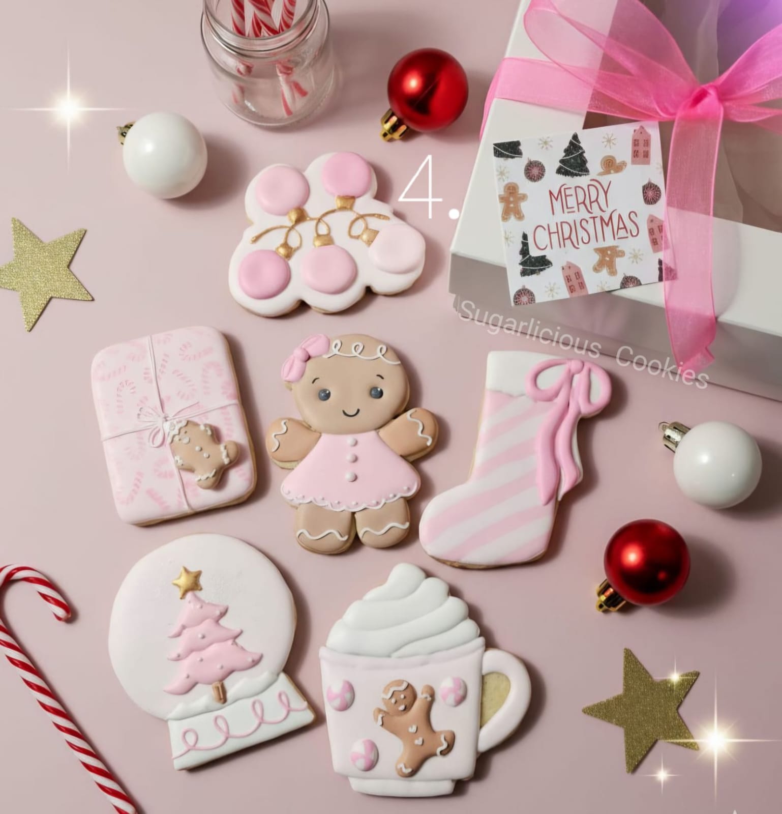 Pinkmas cookies